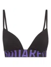 Dsquared2 Logo-band Bralette In Black