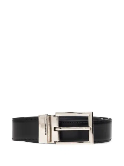 Dsquared2 Logo-buckle Belt In Black