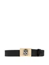 Dsquared2 D2 Upside Down Plaque Belt In Black