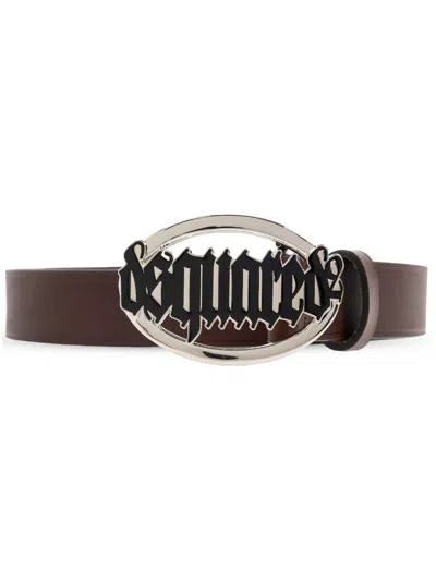 DSQUARED2 LOGO-BUCKLE BELT