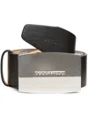 Dsquared2 Logo-buckle Leather Belt In 黑色