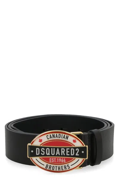 Dsquared2 Logo Buckle Leather Belt In Non Definito