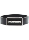 Dsquared2 Logo-buckle Leather Belt In Black