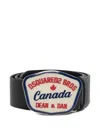 Dsquared2 Logo-buckle Leather Belt In Black