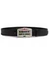 Dsquared2 Logo-buckle Leather Belt In Black