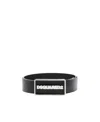 Dsquared2 Logo-buckle Leather Belt In Black