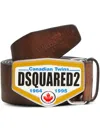 Dsquared2 Logo-buckle Leather Belt In Brown