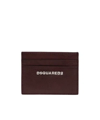 Dsquared2 Logo Card Holder In Purple