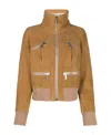 Dsquared2 Ribbed-detail Zip-up Bomber Jacket With Front Pockets In Brown