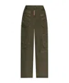 Dsquared2 Mid-rise Cotton Cargo Trousers In Green