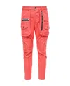 Shop Dsquared2 Cotton Cargo Trousers In Red