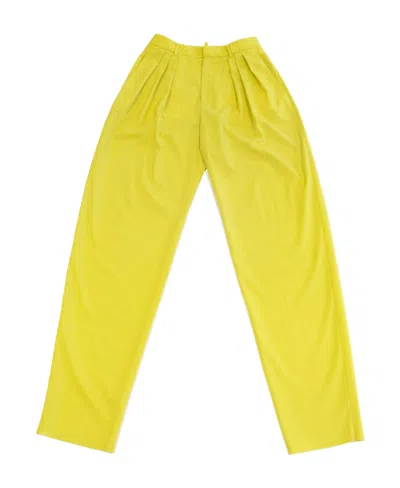 Dsquared2 Logo Casual Pants In Yellow