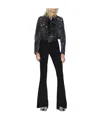 Dsquared2 Logo-chain Flared Trousers In Black