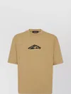Dsquared2 Logo Cotton Crew Neck T-shirt In Neutrals