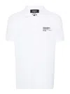 Dsquared2 Logo Cotton Polo Shirt In Blanco