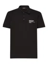 Dsquared2 Logo Cotton Polo Shirt In Negro