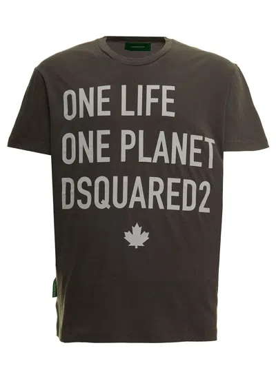 Dsquared2 Logo Cotton T-shirt In Black