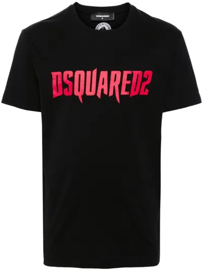 Dsquared2 Logo-print Cotton T-shirt In Black