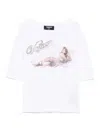 Dsquared2 Logo Cotton T Shirt In White