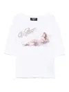 Dsquared2 Logo Cotton T Shirt In White