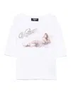 Dsquared2 Logo Cotton T Shirt In White