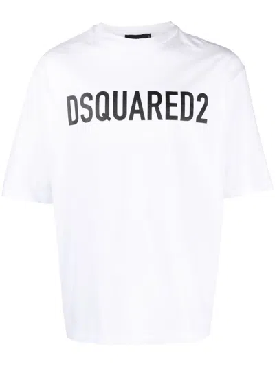 Dsquared2 Cotton Crew-neck T-shirt In White