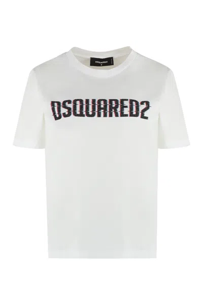 Dsquared2 Logo Cotton T-shirt In White