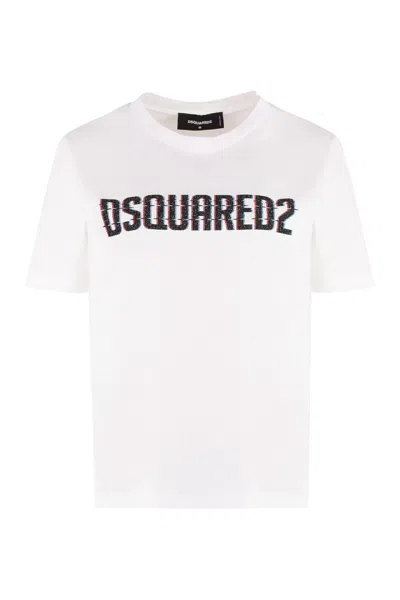 Dsquared2 Logo Cotton T-shirt In White