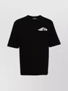 Dsquared2 Black T-shirt With Contrasting Icon Print In Cotton Man In Black