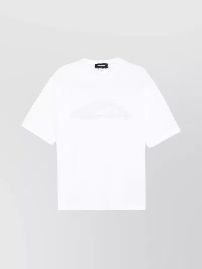 Dsquared2 Logo Crew Neck Cotton T-shirt In White