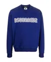 Dsquared2 Crewneck Sweater With Outline Logo In Blue