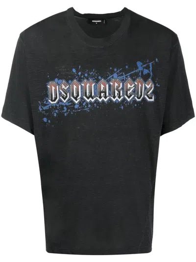 Dsquared2 Dsquared Men T-shirt With Logo In Black