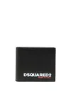 Dsquared2 Logo-debossed Bi-fold Wallet In Black