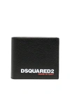 Dsquared2 Logo-debossed Bi-fold Wallet In Black