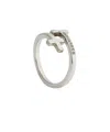 Dsquared2 Logo Debossed Cross Ring In Gray