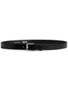 Dsquared2 Logo-debossed Leather Belt In Black