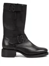 Dsquared2 Logo-debossed Leather Boots In Black