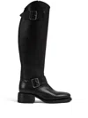 Dsquared2 50mm Leather Tall Boots In Black