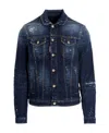 Dsquared2 Logo Denim Jacket In Black