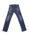 Dsquared2 Logo Denim Pants In Blue