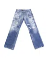 Dsquared2 Logo Denim Pants In Blue