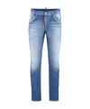 Dsquared2 Logo Denim Trousers In Blue
