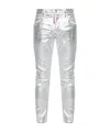 Dsquared2 Logo Denim Trousers In Silver