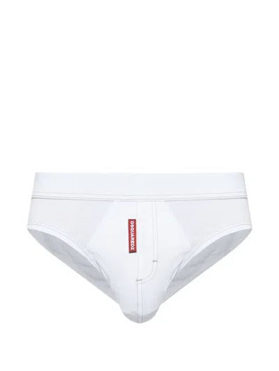 Dsquared2 Logo-detail Briefs In White