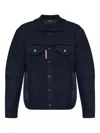 Dsquared2 Ribbed Cuffs Hem Collared Chest Pockets In Blue