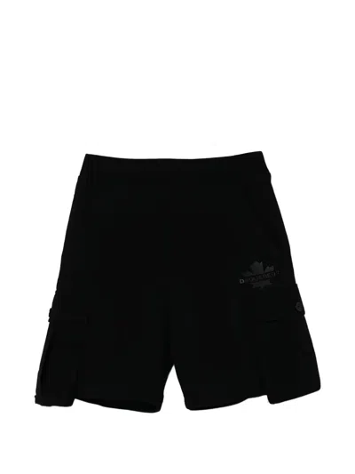 Dsquared2 Kids' Logo-detail Cargo Shorts In Black