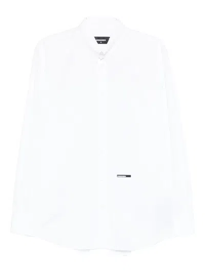 Dsquared2 Logo-detail Cotton Shirt In White