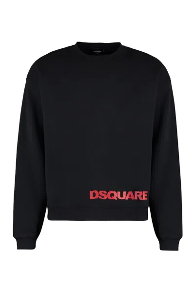 DSQUARED2 DSQUARED2 LOGO DETAIL COTTON SWEATSHIRT