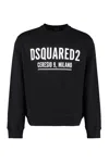 Dsquared2 Logo Detail Cotton Sweatshirt In Black