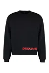 Dsquared2 Logo Detail Cotton Sweatshirt In Black